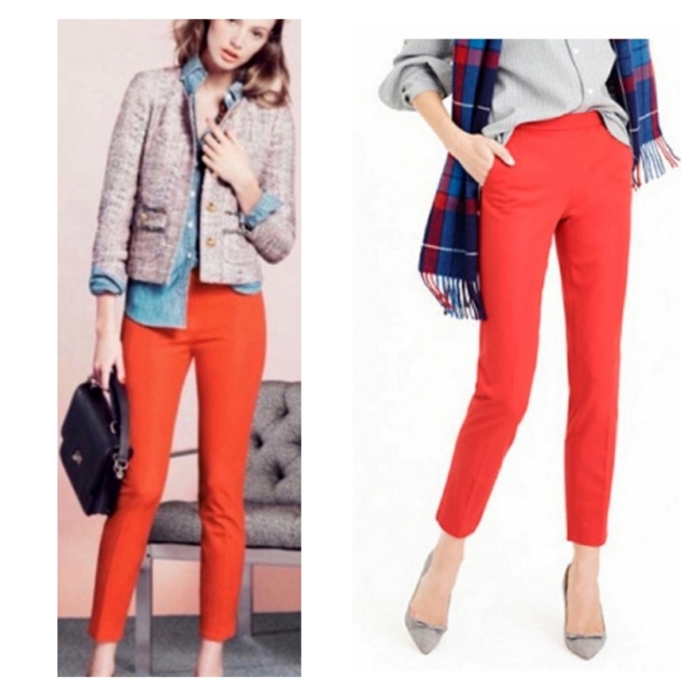 J. Crew Minnie Stretch Twill Pant Size 4 Red